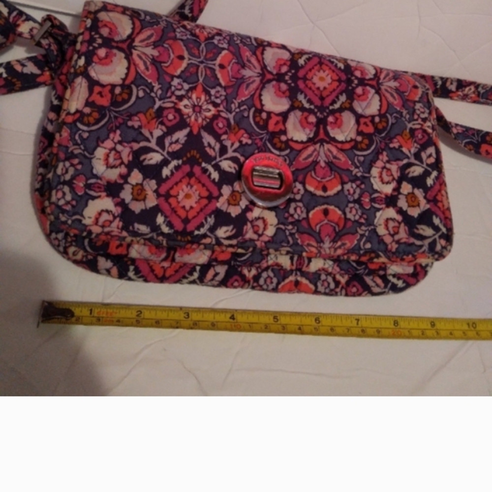 Vera Bradley Pink and Purple Floral Crossbody Bag#turnlock